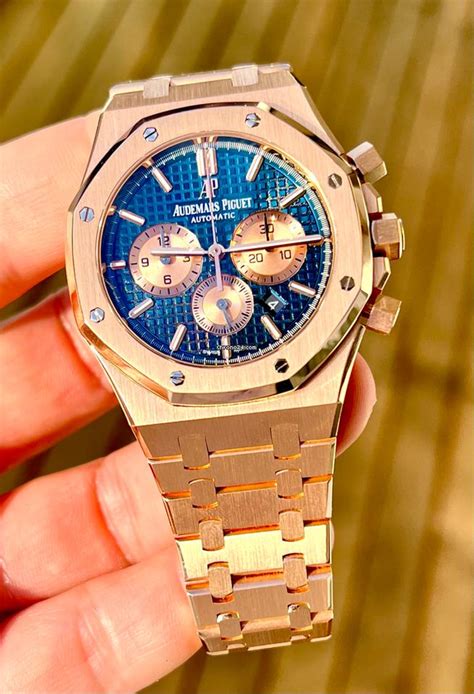 audemars piguet crono blu|audemars piguet rose gold.